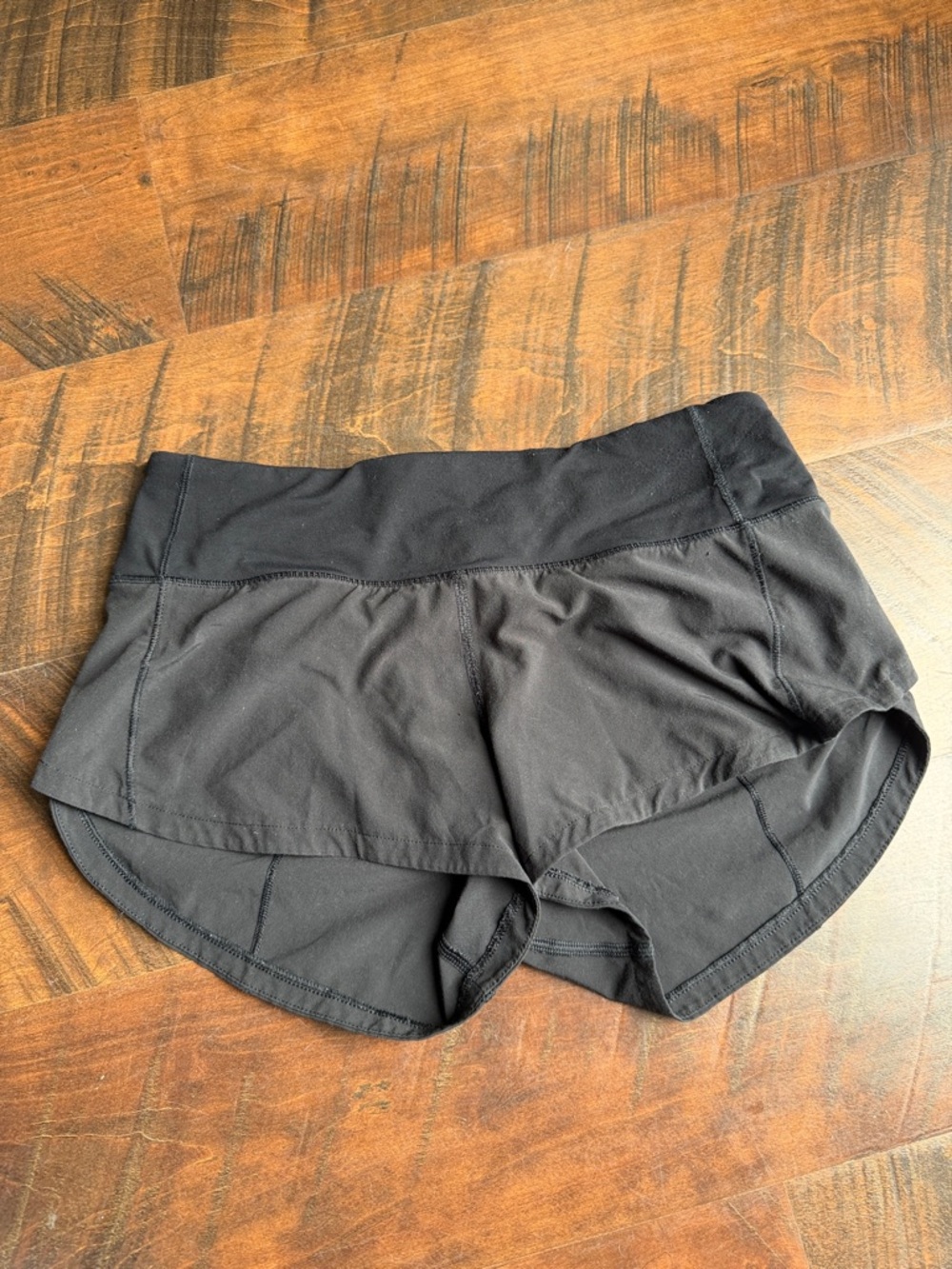 lululemon athletica Black Women's Athletic Shorts with Curved Hem